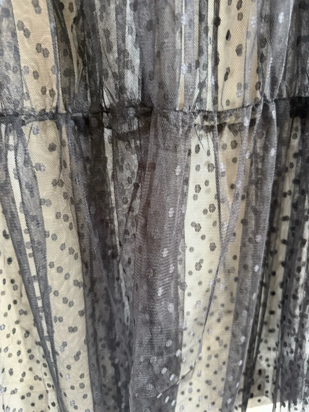 Amazon Black Sheer Polka Dot Maxi Skirt - Picture 3 of 4